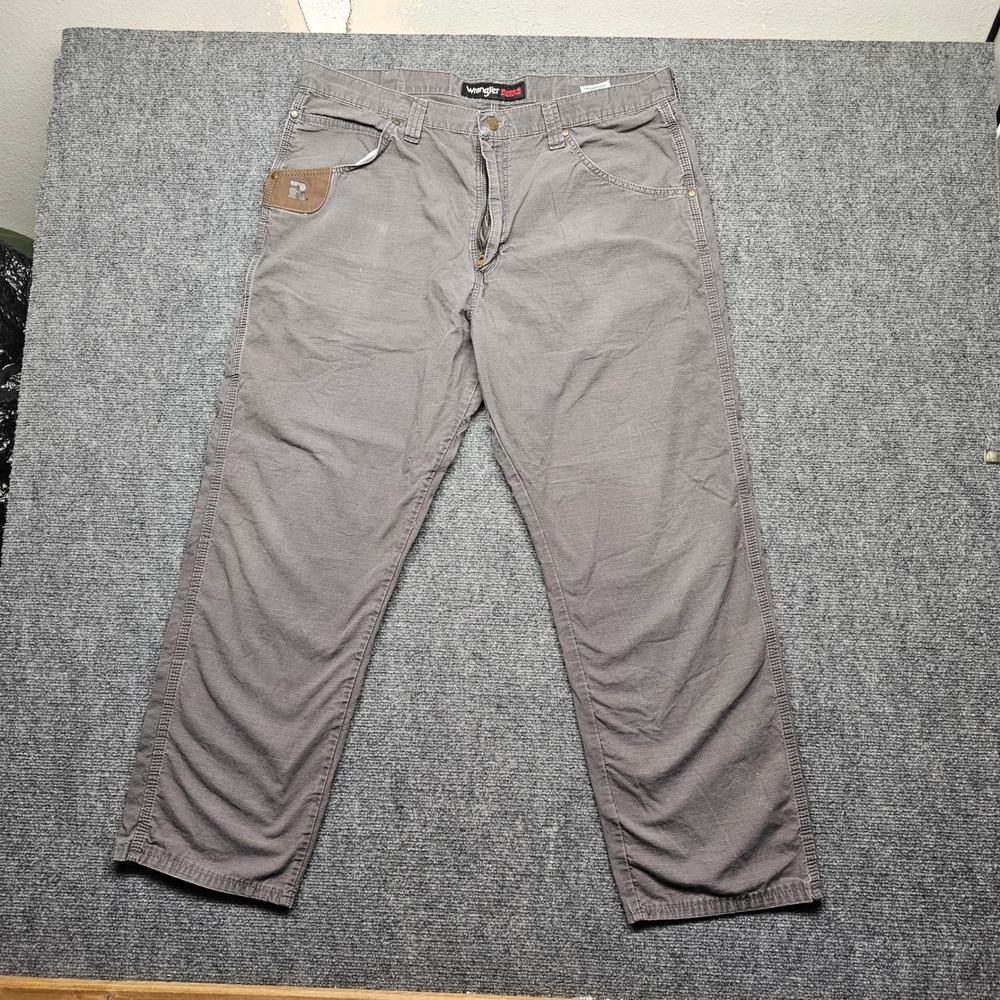 Wrangler RIGGS Workwear Carpenter Pants Grey Ripstop 38x32 3W045CH Mens